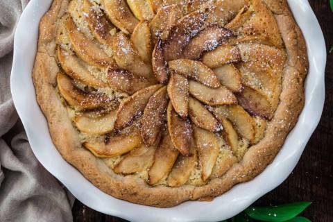 Tarte aux pommes et aux amandes