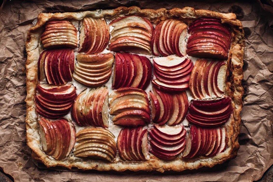 SweeTango Apple Cardamom and Chèvre Tart